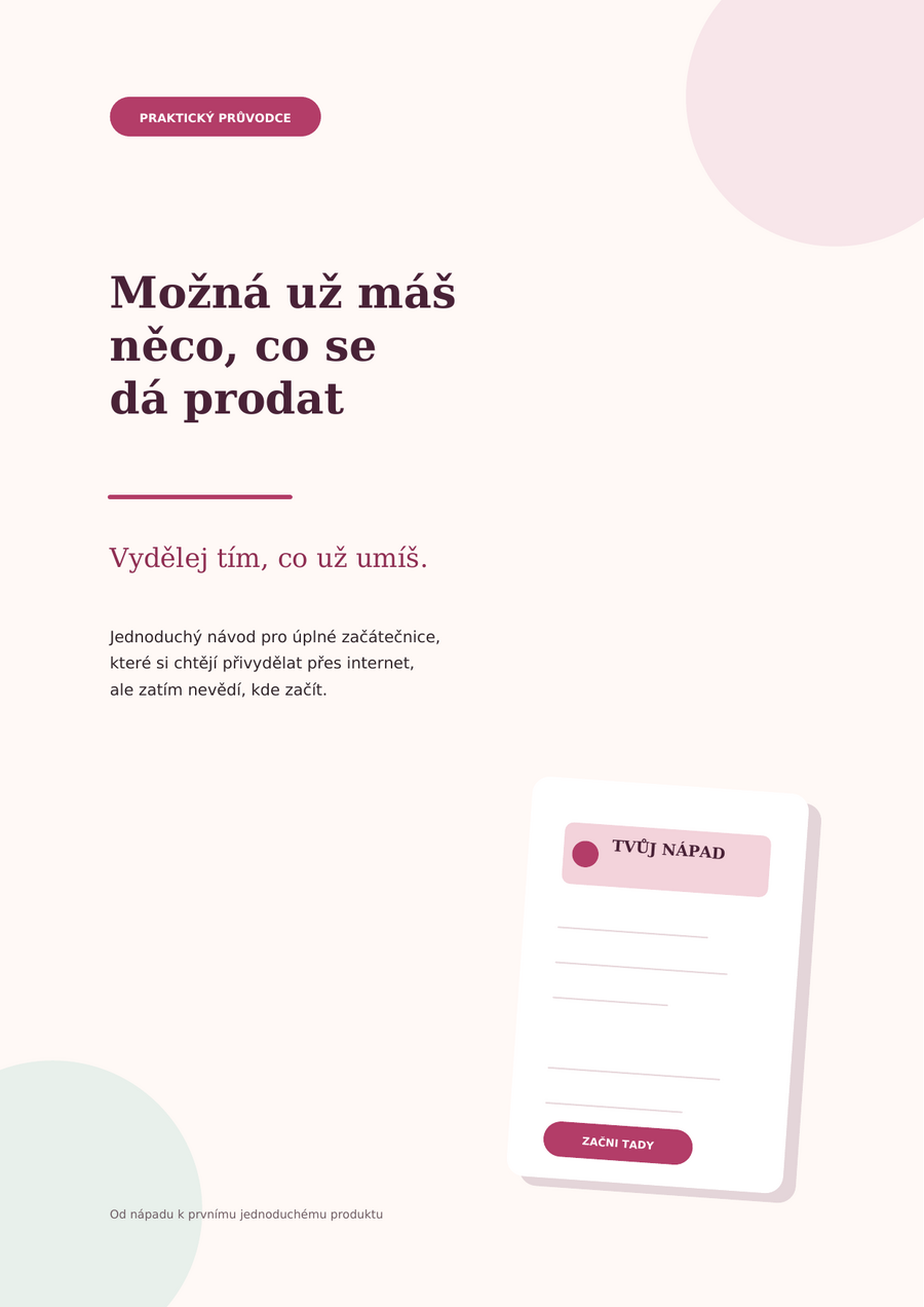Obálka ebooku Možná už máš něco, co se dá prodat